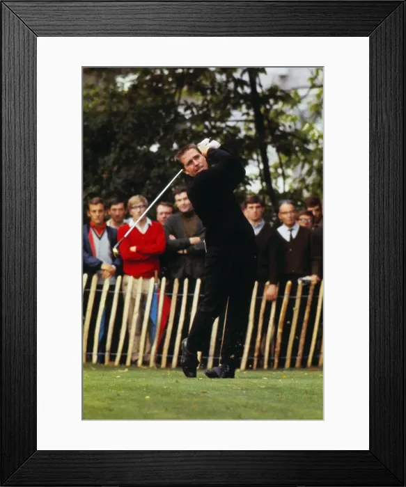 Framed Print : Gary Player tees off during the 1968 World Match Play Championship Framed Print : Gary Player tees off during the 1968 World Match Play Championship