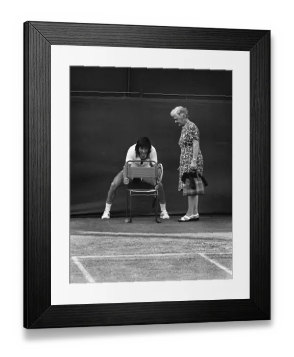 Framed Print : Ille Nastase - 1975 Wimbledon Championships Framed Print : Ille Nastase - 1975 Wimbledon Championships