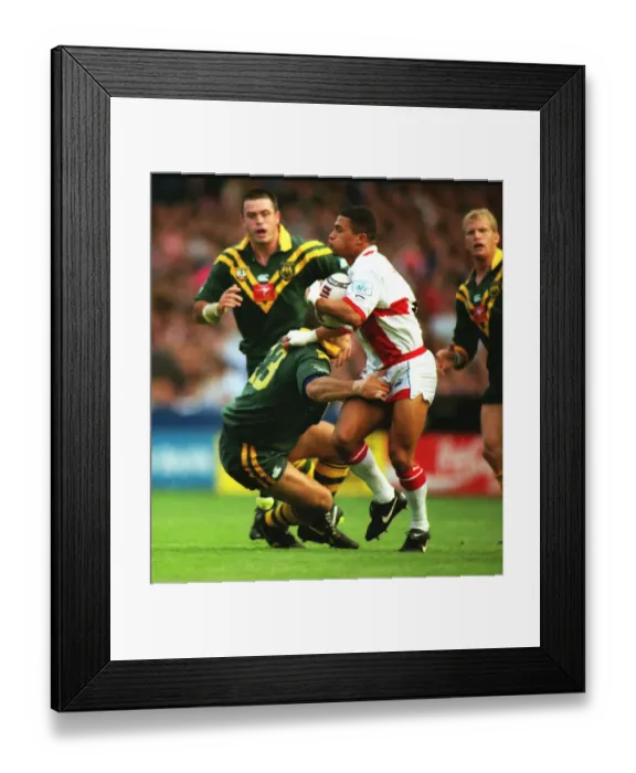 Framed Print : Jason Robinson in the 1995 RLWC Final Framed Print : Jason Robinson in the 1995 RLWC Final
