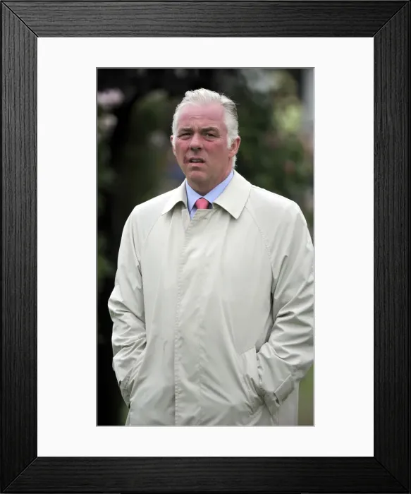 Framed Print : Horse Racing - Newmarket Races - July Cup Meeting. Trainer Jeremy Noseda