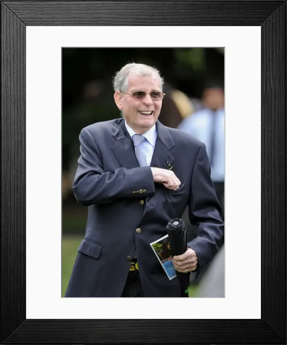 Framed Print : Horse Racing - Newmarket Races - July Cup Meeting. Clive Brittain Trainer