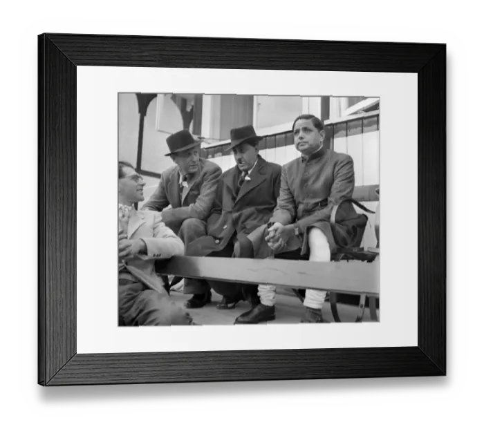 Framed Print : Devdas Gandhi watches the 1946 All India team Framed Print : Devdas Gandhi watches the 1946 All India team