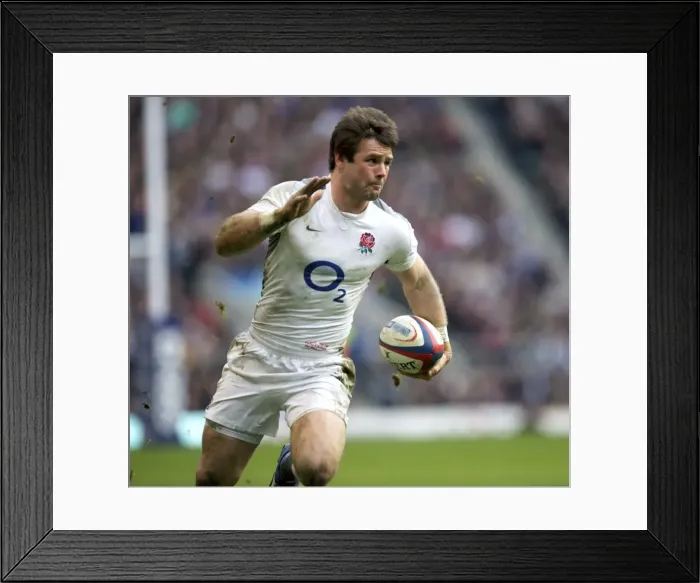 Framed Print : Ben Foden. Rugby Union - Six Nations Championships - England vs Framed Print : Ben Foden. Rugby Union - Six Nations Championships - England vs