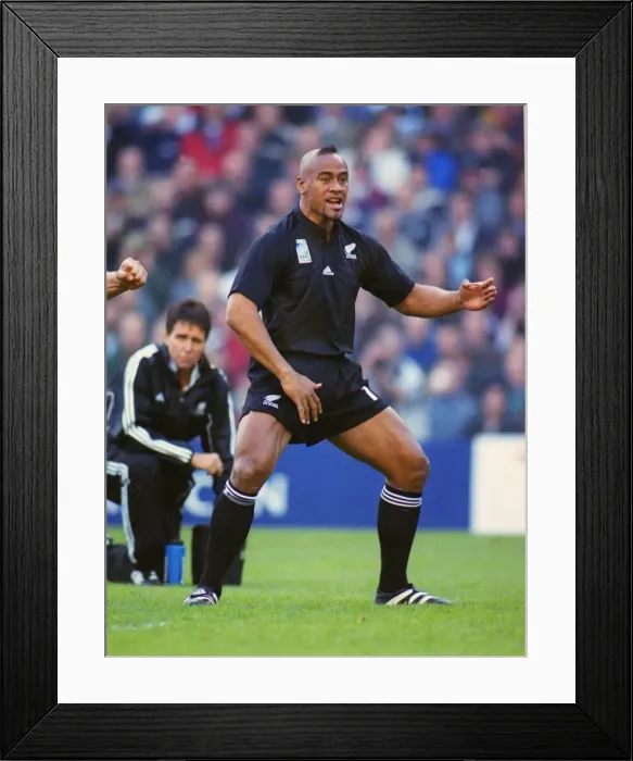 Framed Print : Jonah Lomu peforms the Haka Framed Print : Jonah Lomu peforms the Haka