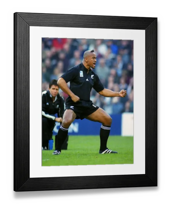 Framed Print : Jonah Lomu peforms the Haka Framed Print : Jonah Lomu peforms the Haka