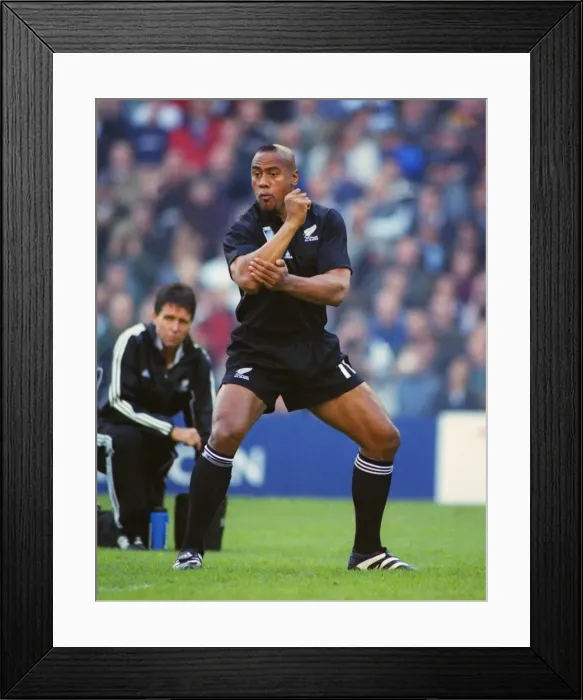 Framed Print : Jonah Lomu peforms the Haka Framed Print : Jonah Lomu peforms the Haka