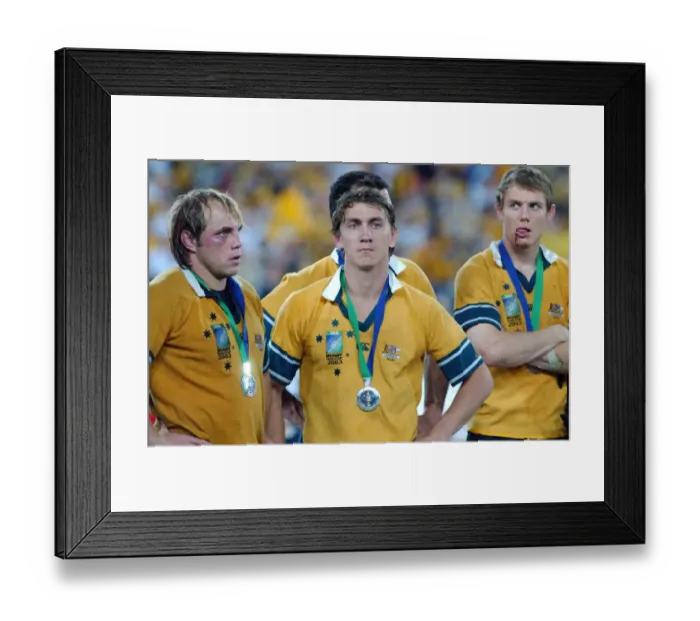 Framed Print : Dejected Australian players after the 2003 World Cup Final Framed Print : Dejected Australian players after the 2003 World Cup Final