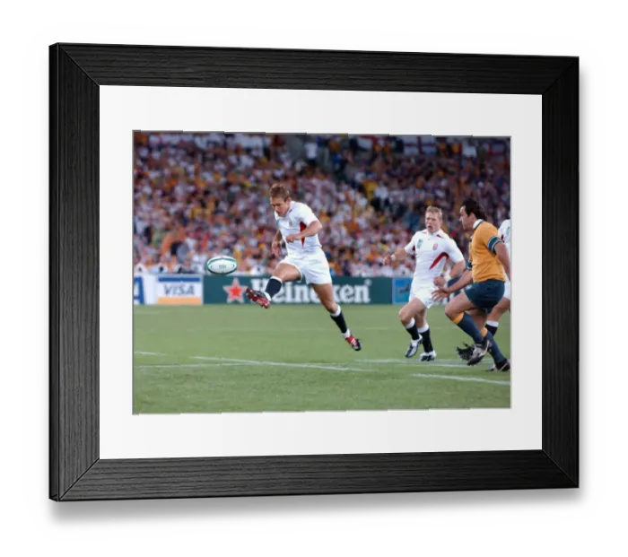 Framed Print : Jonny Wilkinson kicks ahead during the 2003 World Cup Final Framed Print : Jonny Wilkinson kicks ahead during the 2003 World Cup Final