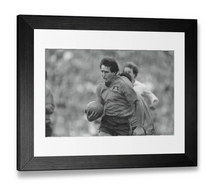Framed Print : David Campese - 1984 Australian Grand Slam Tour of British Isles