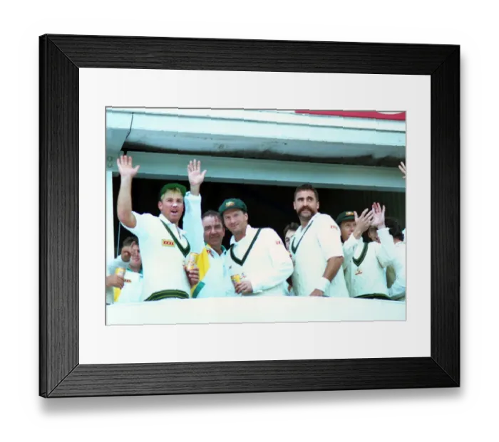 Framed Print : Australian players celebrate winning the 1993 Ashes Framed Print : Australian players celebrate winning the 1993 Ashes