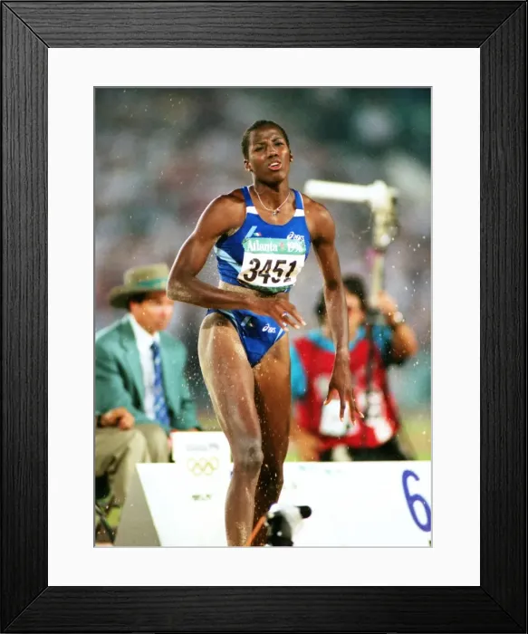Framed Print : Fiona May - 1996 Atlanta Olympics Framed Print : Fiona May - 1996 Atlanta Olympics