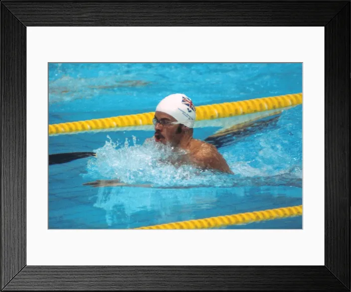Framed Print : David Wilkie at the 1976 Montreal Olympics