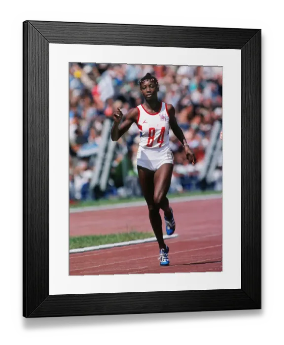Framed Print : Beverley Goddard at the 1980 Moscow Olympics