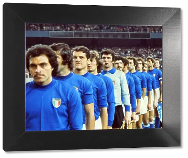 The Italian team line-up before facing England in 1976