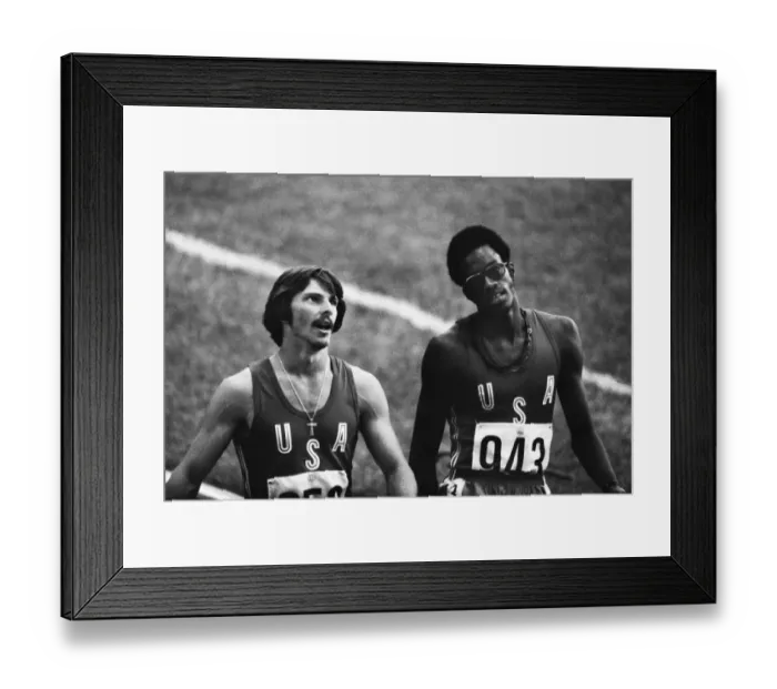 Framed Print : Mike Shine & Edwin Moses at the 1976 Montreal Olympics Framed Print : Mike Shine & Edwin Moses at the 1976 Montreal Olympics