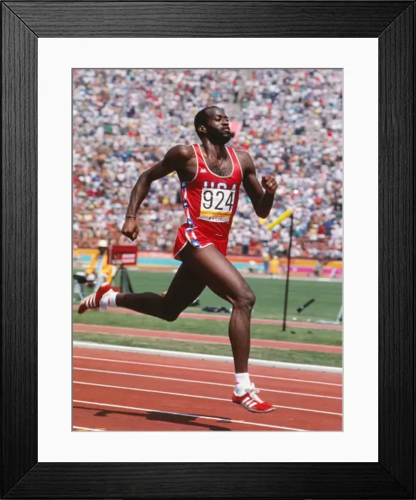 Framed Print : Ed Moses at the 1984 Los Angeles Olympics Framed Print : Ed Moses at the 1984 Los Angeles Olympics