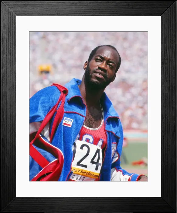 Framed Print : Ed Moses at the 1984 Los Angeles Olympics Framed Print : Ed Moses at the 1984 Los Angeles Olympics