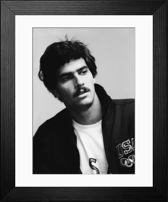 Framed Print : Mark Spitz at the 1972 Munich Olympics Framed Print : Mark Spitz at the 1972 Munich Olympics