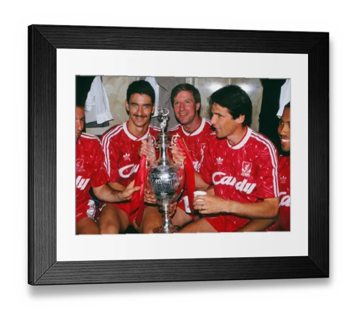Framed Print : Liverpools Ian Rush, Ronnie Whelan and Alan Hansen celebrate winning the league in 1990 Framed Print : Liverpools Ian Rush, Ronnie Whelan and Alan Hansen celebrate winning the league in 1990