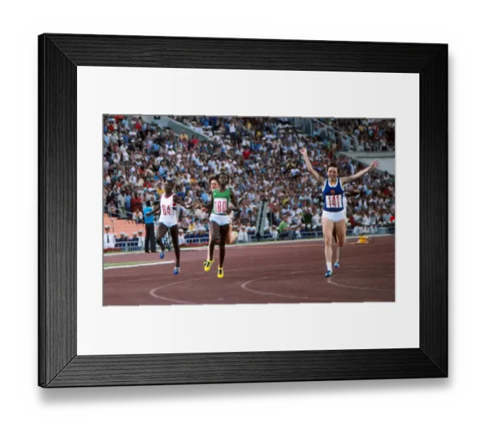 Framed Print : Barbel Wockel wins the 200m at the 1980 Moscow Olympics Framed Print : Barbel Wockel wins the 200m at the 1980 Moscow Olympics