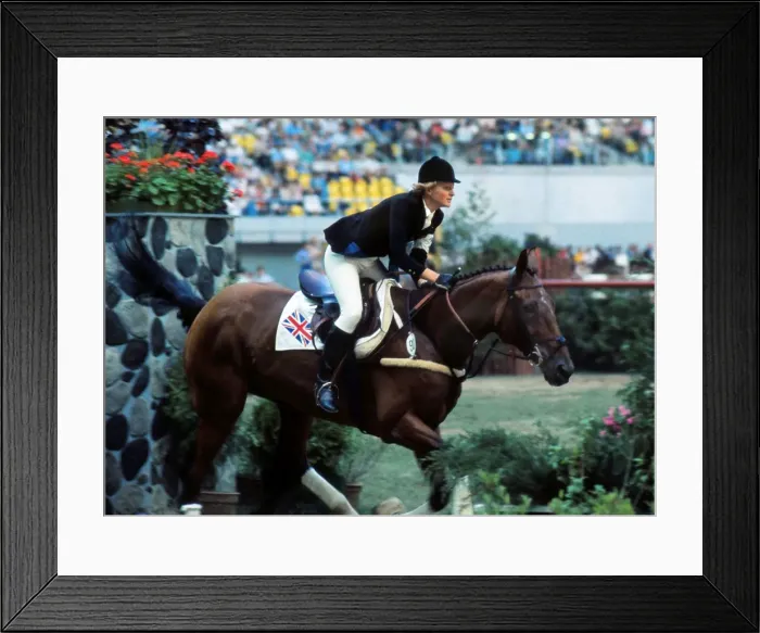 Framed Print : Debbie Johnsey on Moxy - 1976 Montreal Olympics Framed Print : Debbie Johnsey on Moxy - 1976 Montreal Olympics