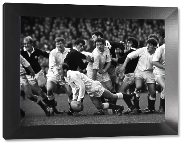Jacko Page passes the ball during the 1971 Calcutta Cup