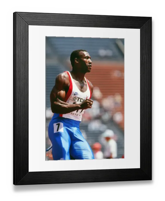 Framed Print : Linford Christie at the 1991 Tokyo World Championships Framed Print : Linford Christie at the 1991 Tokyo World Championships