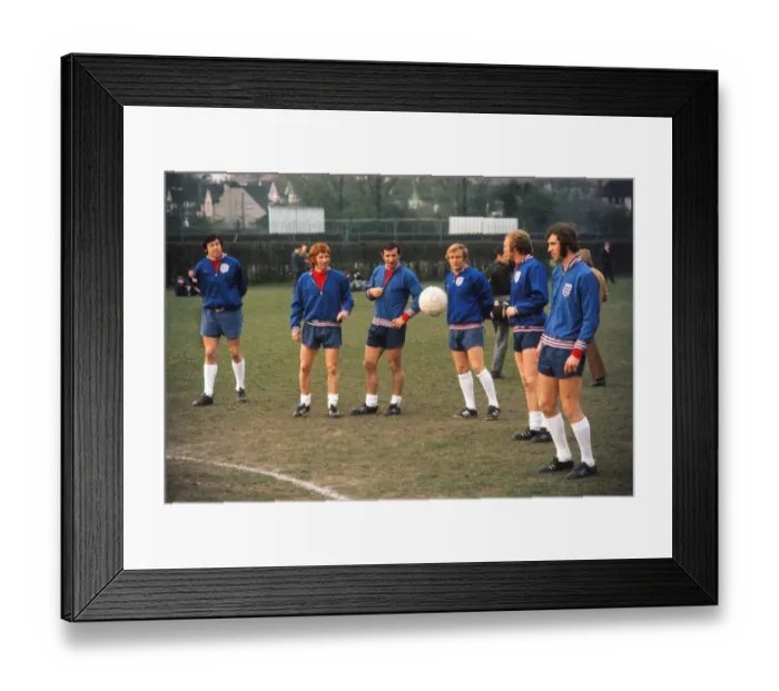 Framed Print : England train before facing Greece in 1971 Framed Print : England train before facing Greece in 1971
