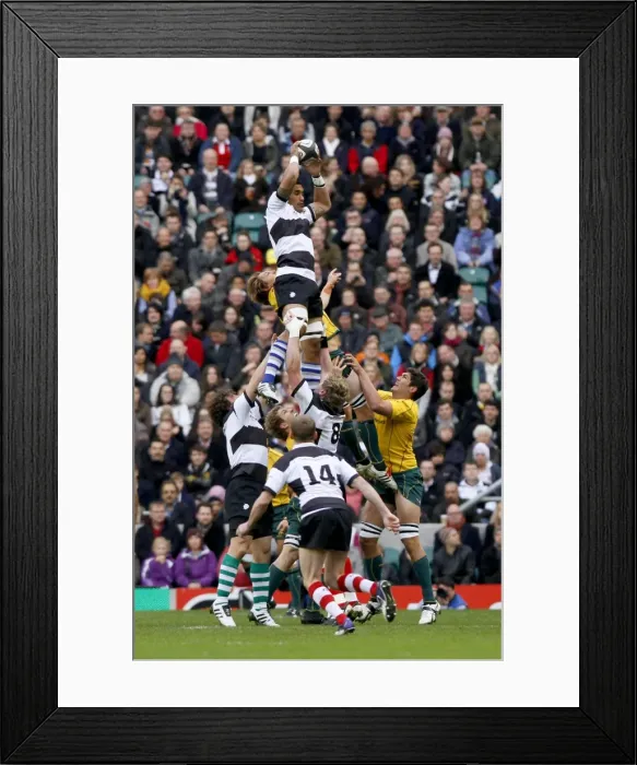Framed Print : Jerome Kaine wins a line-out for the Barbarians in 2011 Framed Print : Jerome Kaine wins a line-out for the Barbarians in 2011