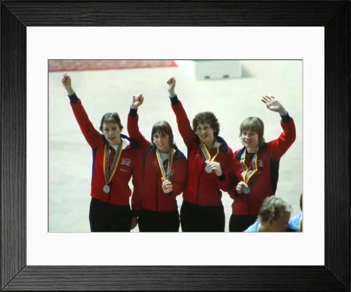 Framed Print : Great Britains 4 x 100m relay silver medalists at the 1980 Moscow Olympics Framed Print : Great Britains 4 x 100m relay silver medalists at the 1980 Moscow Olympics
