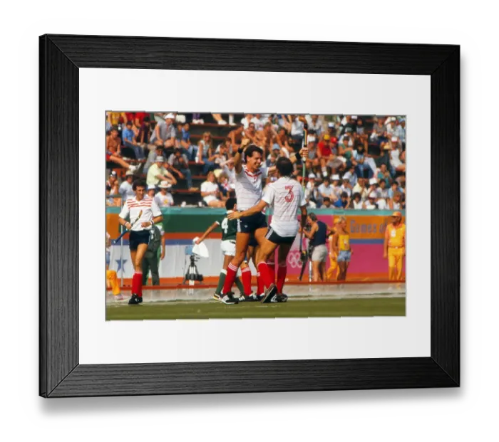 Framed Print : Great Britain hockey team celebrate - 1984 Los Angeles Olympics Framed Print : Great Britain hockey team celebrate - 1984 Los Angeles Olympics