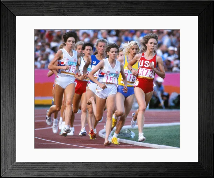 Framed Print : The womens 3000m final at the 1984 Los Angeles Olympics Framed Print : The womens 3000m final at the 1984 Los Angeles Olympics