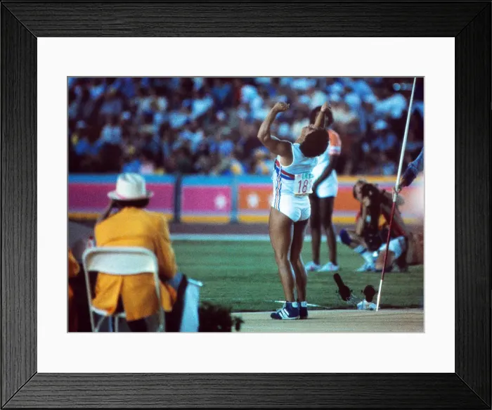 Framed Print : Fatima Whitbread - 1984 Los Angeles Olympics Framed Print : Fatima Whitbread - 1984 Los Angeles Olympics