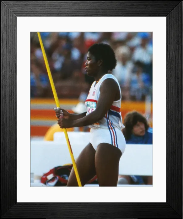 Framed Print : Tessa Sanderson - 1984 Los Angeles Olympics Framed Print : Tessa Sanderson - 1984 Los Angeles Olympics