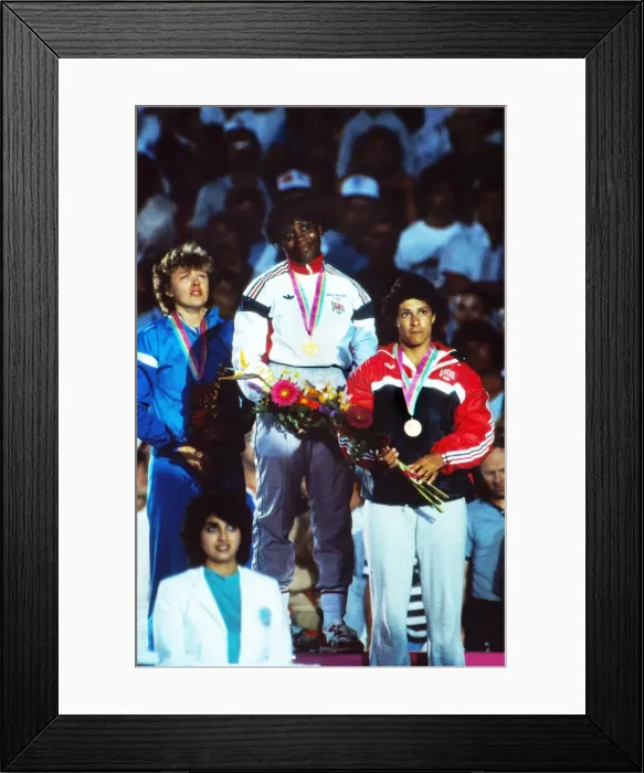 Framed Print : 1984 Los Angeles Olympics - Womens Javelin Throw Framed Print : 1984 Los Angeles Olympics - Womens Javelin Throw