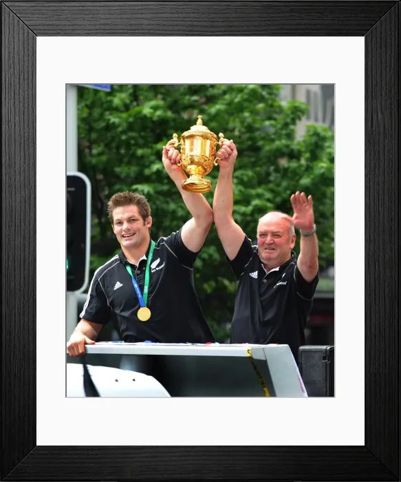 Framed Print : Graham Henry and Richie McCaw on the All Blacks Victory Parade Framed Print : Graham Henry and Richie McCaw on the All Blacks Victory Parade
