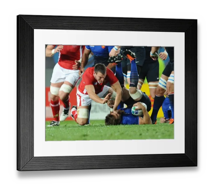 Framed Print : Sam Warburtons spear tackle during the World Cup semi-final Framed Print : Sam Warburtons spear tackle during the World Cup semi-final