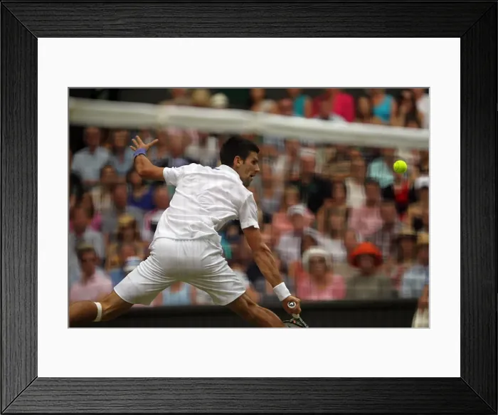 Framed Print : Novak Djokovic during the 2011 Wimbledon Championships Framed Print : Novak Djokovic during the 2011 Wimbledon Championships