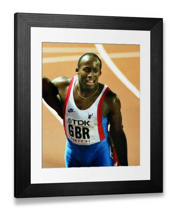 Framed Print : John Regis - 1991 Tokyo World Championships Framed Print : John Regis - 1991 Tokyo World Championships