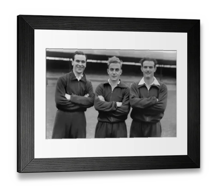 Framed Print : Neil Franklin, Billy Wright & George Hardwick