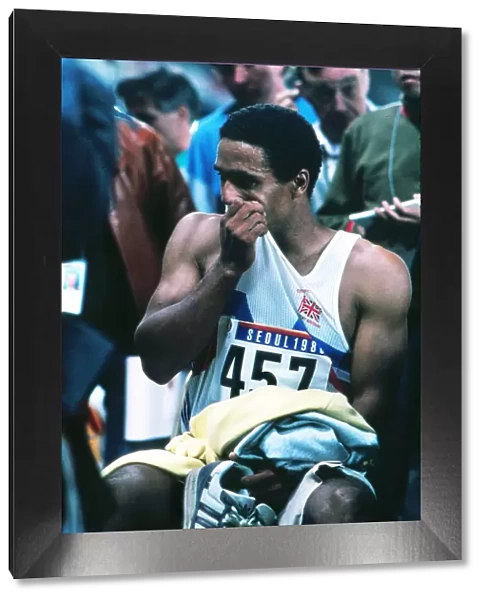 Daley Thompson fails to retain his Olympic decathlon title in Seoul in 1988