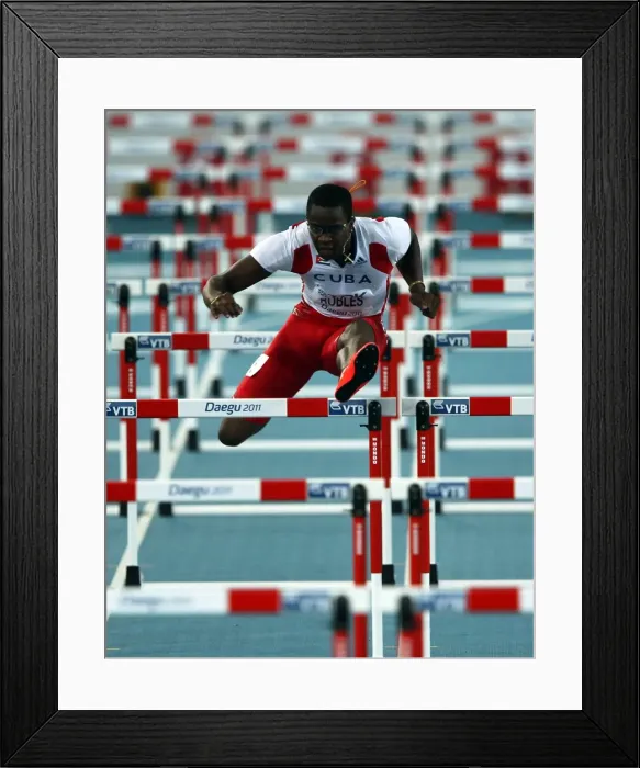 Framed Print : Dayron Robles at the 2011 Athletics World Championships Framed Print : Dayron Robles at the 2011 Athletics World Championships