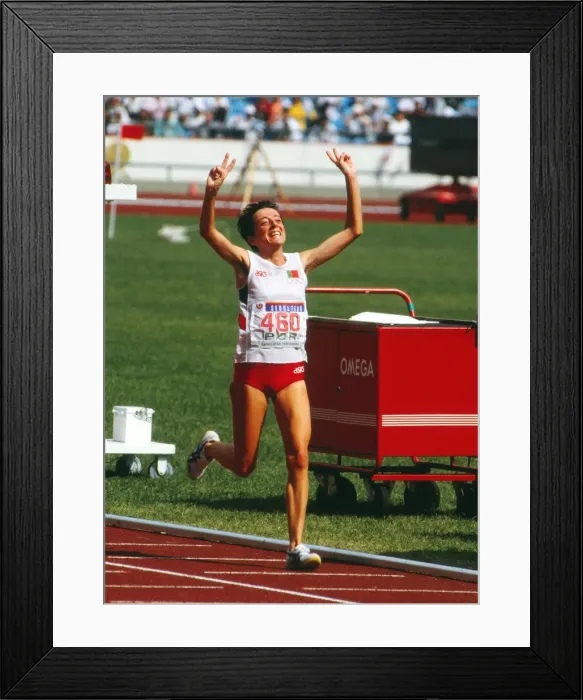 Framed Print : Rosa Mota - 1988 Seoul Olympics - Womens Marathon Framed Print : Rosa Mota - 1988 Seoul Olympics - Womens Marathon