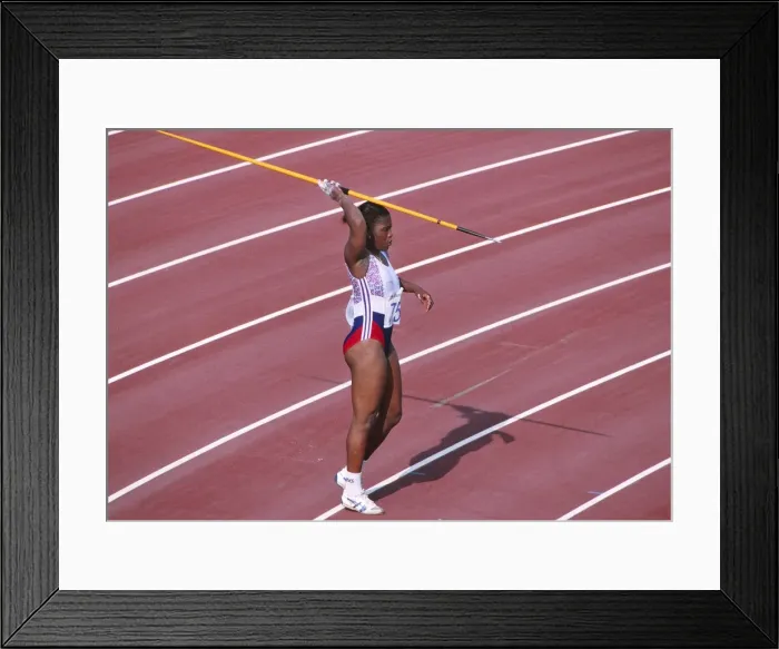 Framed Print : 1992 Barcelona Olympics: Womens Javelin Throw