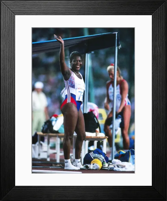 Framed Print : 1992 Barcelona Olympics: Womens Javelin Throw