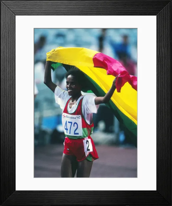 Framed Print : 1992 Barcelona Olympics: Womens 10, 000m
