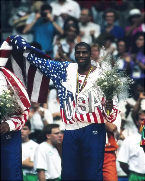 Photographic Print of 1992 Barcelona Olympics: Mens Basketball