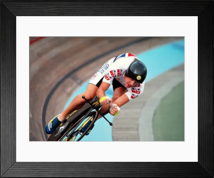 Framed Print : Chris Boardman - 1992 Barcelona Olympics - Mens Cycling Framed Print : Chris Boardman - 1992 Barcelona Olympics - Mens Cycling