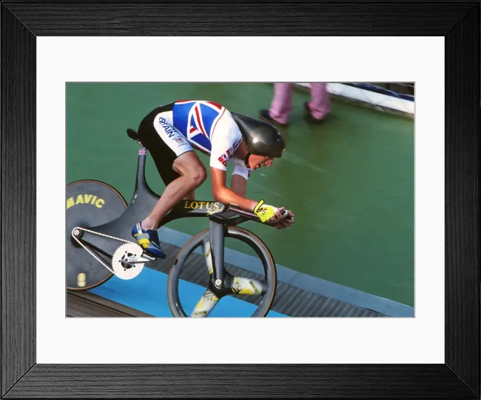 Framed Print : Chris Boardman - 1992 Barcelona Olympics - Mens Cycling Framed Print : Chris Boardman - 1992 Barcelona Olympics - Mens Cycling