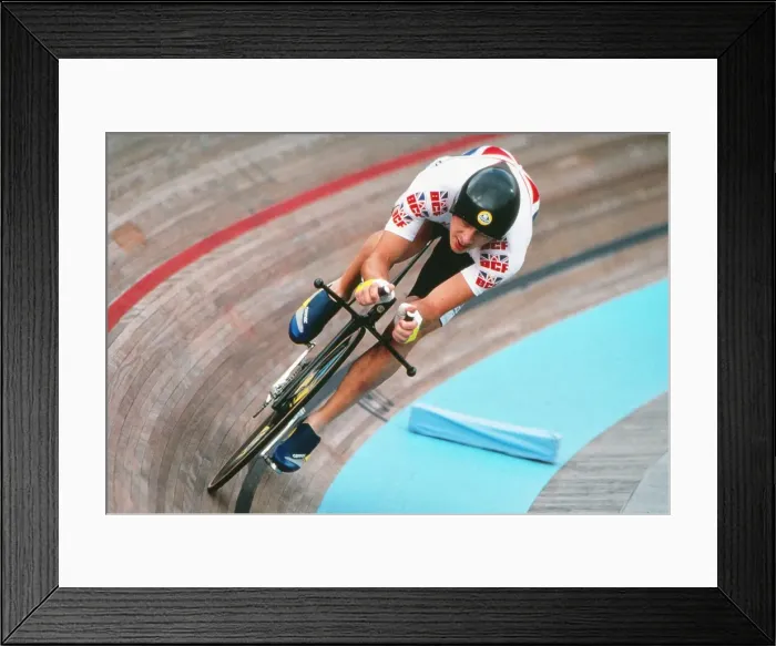Framed Print : Chris Boardman - 1992 Barcelona Olympics - Mens Cycling Framed Print : Chris Boardman - 1992 Barcelona Olympics - Mens Cycling